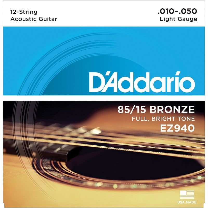 Foto van D'saddario ez940 snarenset voor 12-snarige akoestische gitaar