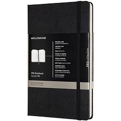 Foto van Moleskine notitieboek professional, ft 13 x 21 cm, gelijnd, harde cover, 240 blad, zwart