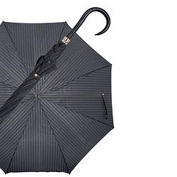 Foto van Gastrock paraplu - italiaanse satijn stof - donkergrijs - gelamineerd essenhout handvat - 61 cm doorsnede - 91 cm lang