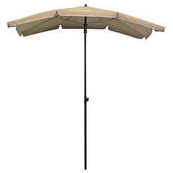 Foto van The living store parasol - opvouwbaar - 200 x 130 x 234 cm - uv-beschermend polyester - stalen paal - 10 baleinen -