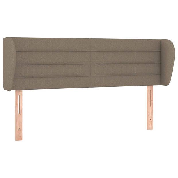 Foto van Vidaxl hoofdbord met randen 147x23x78/88 cm stof taupe