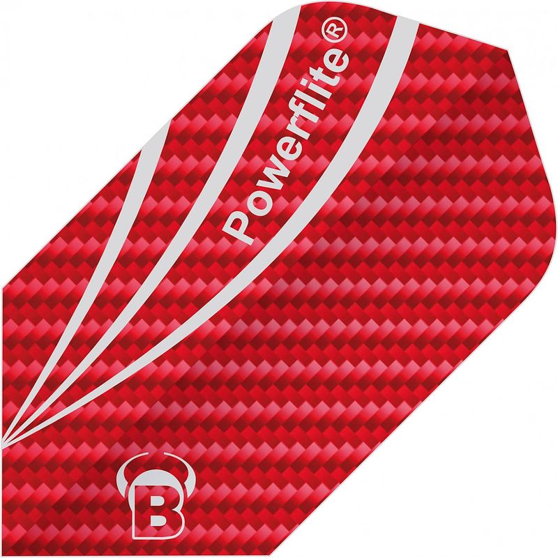 Foto van Bull's flights powerflite fibre slim 100 micron rood