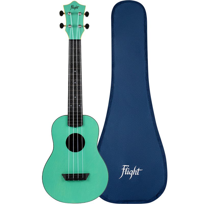 Foto van Flight travel series tuc light blue concert ukelele met gigbag