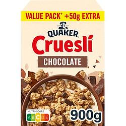 Foto van Quaker cruesli chocolade ontbijtgranen voordeelverpakking 900gr bij jumbo