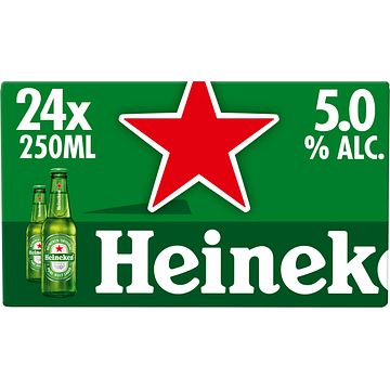 Foto van Heineken premium pilsener bier draaidop fles 24 x 25cl bij jumbo