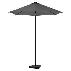 Foto van Vonroc parasol torbole - ø200cm - premium parasol - grijs incl. parasolvoet 20 kg.