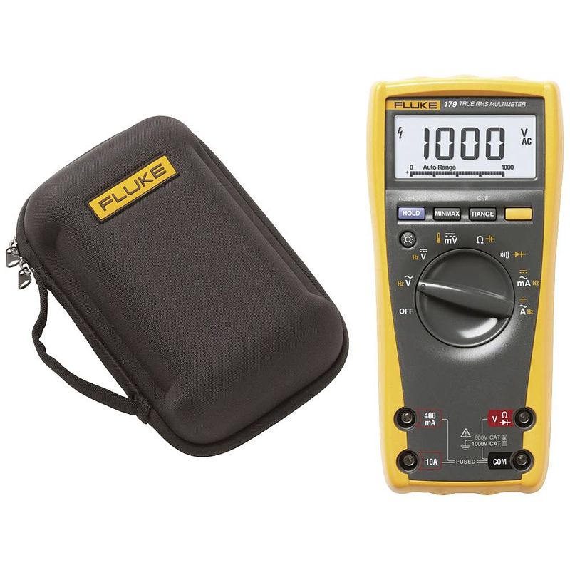 Foto van Fluke 179egfid/c11xt multimeter digitaal cat iii 1000 v, cat iv 600 v weergave (counts): 6000