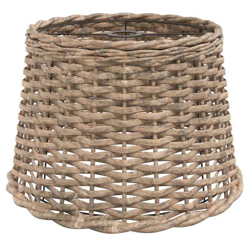 Foto van The living store plafondlampenkap ø40x26 cm wicker bruin - lampenkap