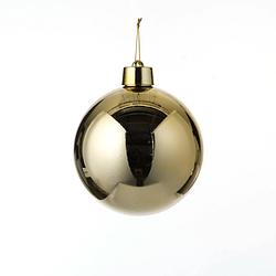 Foto van 1x grote kunststof decoratie kerstbal goud 20 cm - kerstbal