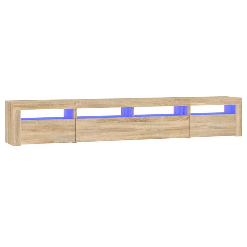 Foto van Vidaxl tv-meubel met led-verlichting 240x35x40 cm sonoma eikenkleurig