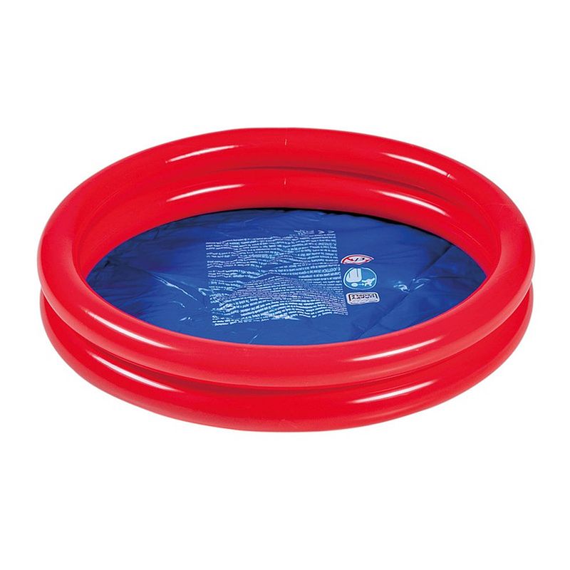 Foto van Rood/blauw rond opblaasbaar baby zwembad 60 cm - opblaaszwembaden