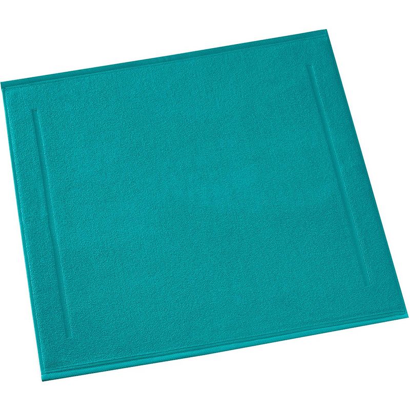 Foto van De witte lietaer badmat contessa 60 x 60 cm katoen turquoise