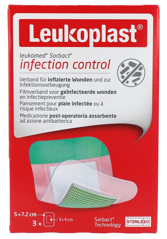 Foto van Leukoplast infection control filmverband