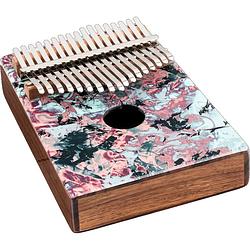 Foto van Meinl ka17cr sound hole designer series coral reef kalimba c-majeur