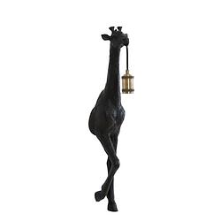 Foto van Light & living - wandlamp giraffe - 24.5x12x75cm - zwart