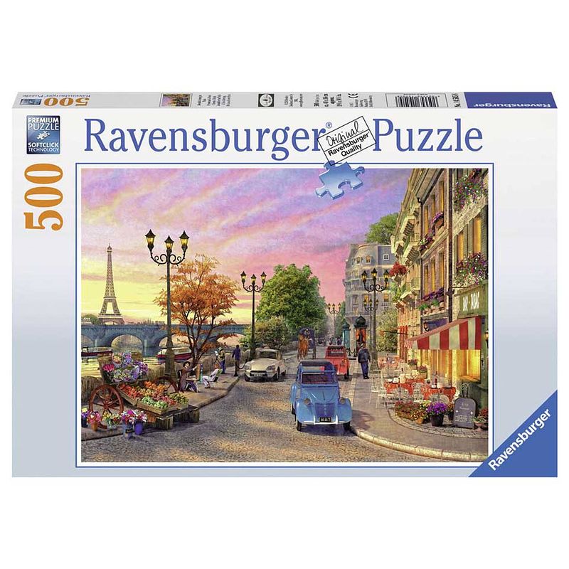 Foto van Ravensburger puzzel avondsfeer in parijs - 500 stukjes