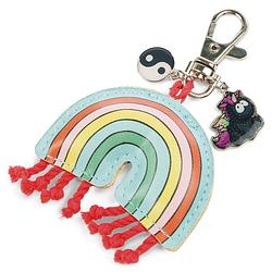 Foto van Nici sleutelhanger rainbow yin & yang 6 x 5 cm polyurethaan