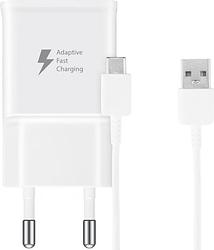 Foto van Samsung adaptive fast charging oplader 15w + usb c kabel 1,5m kunststof wit