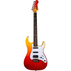 Foto van Jet guitars js-600 transparent red elektrische gitaar