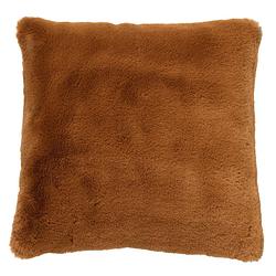 Foto van Dutch decor zaya - kussenhoes unikleur 60x60 cm tobacco brown - superzacht - bruin - bruin