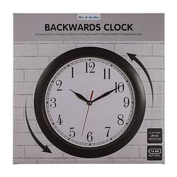 Foto van Klok die andersom loopt - grappige klok - 29 cm - unieke klokken - reverse clock - original