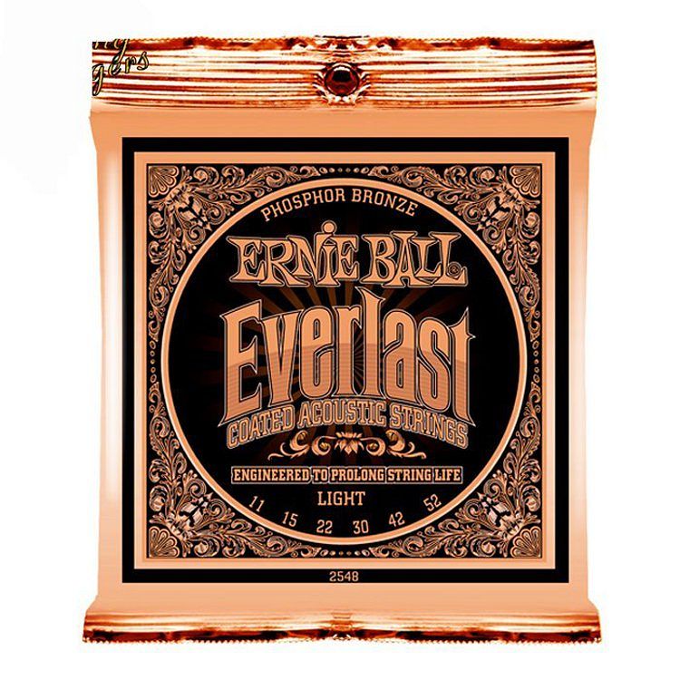 Foto van Ernie ball 2548 everlast coated phosphor bronze light snarenset