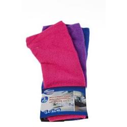 Foto van Lifetime clean microvezeldoek 30 cm paars/roze 3 stuks