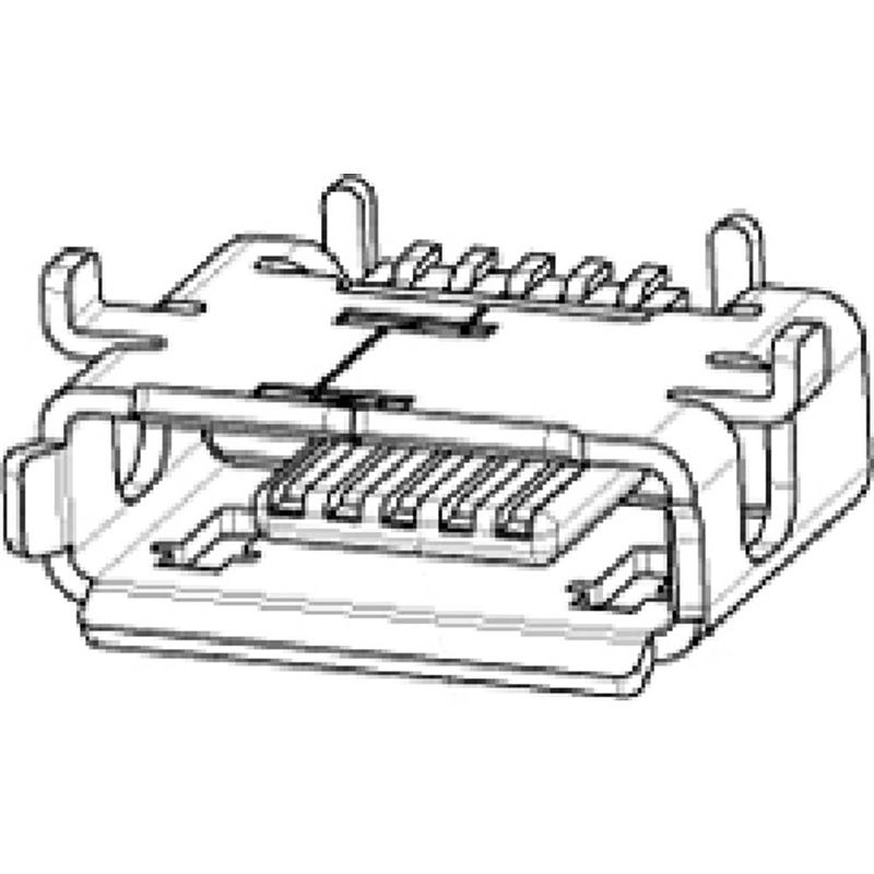 Foto van Micro usb bus 475890001 molex 1 stuk(s)