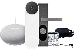 Foto van Google nest doorbell + nest mini + loqed touch smart lock + loqed power kit