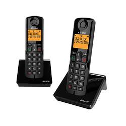 Foto van Alcatel s280 duoset dect huistelefoon zwart ook geschikt voor senioren
