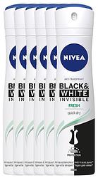 Foto van Nivea black & white invisible fresh deodorant spray voordeelverpakking