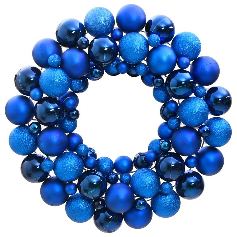 Foto van Vidaxl kerstkrans 45 cm polystyreen blauw