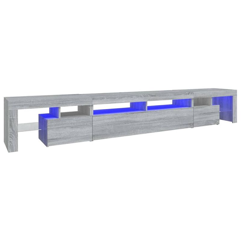 Foto van Vidaxl tv-meubel met led-verlichting 260x36,5x40 cm grijs sonoma eiken