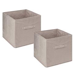 Foto van 5five opbergmand/kastmand - 4x - vakkenkast - 29 liter - beige - 31 x 31 x 31 cm - opbergmanden