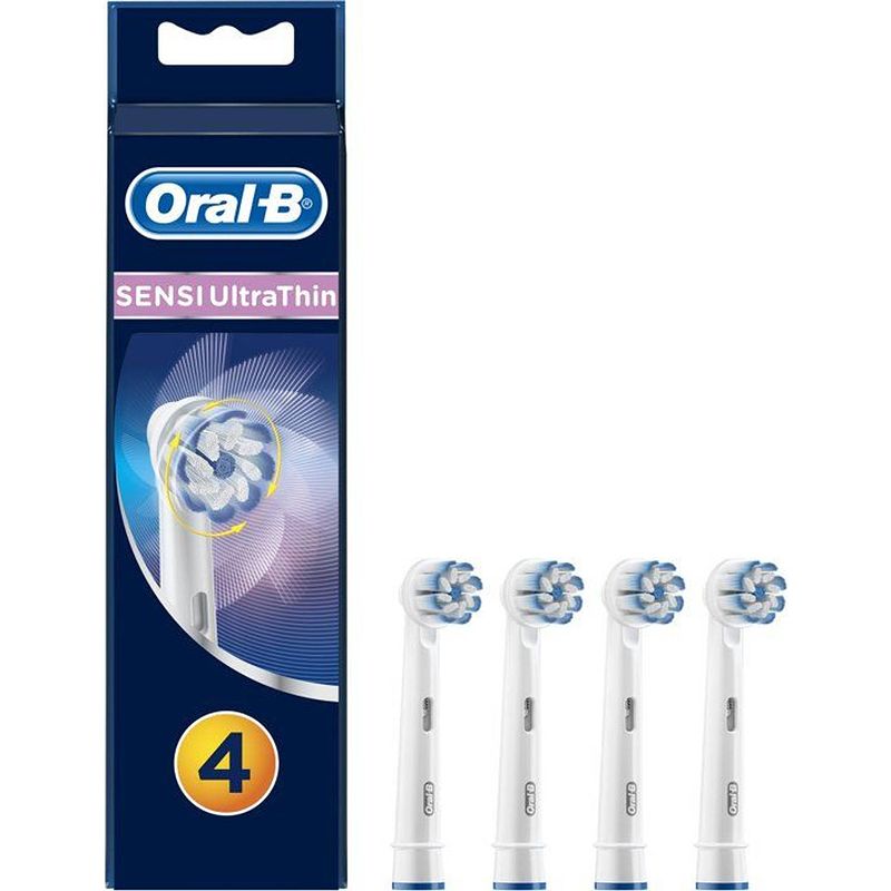 Foto van Oral-b opzetborstels - sensi ultra thin 4 stuks