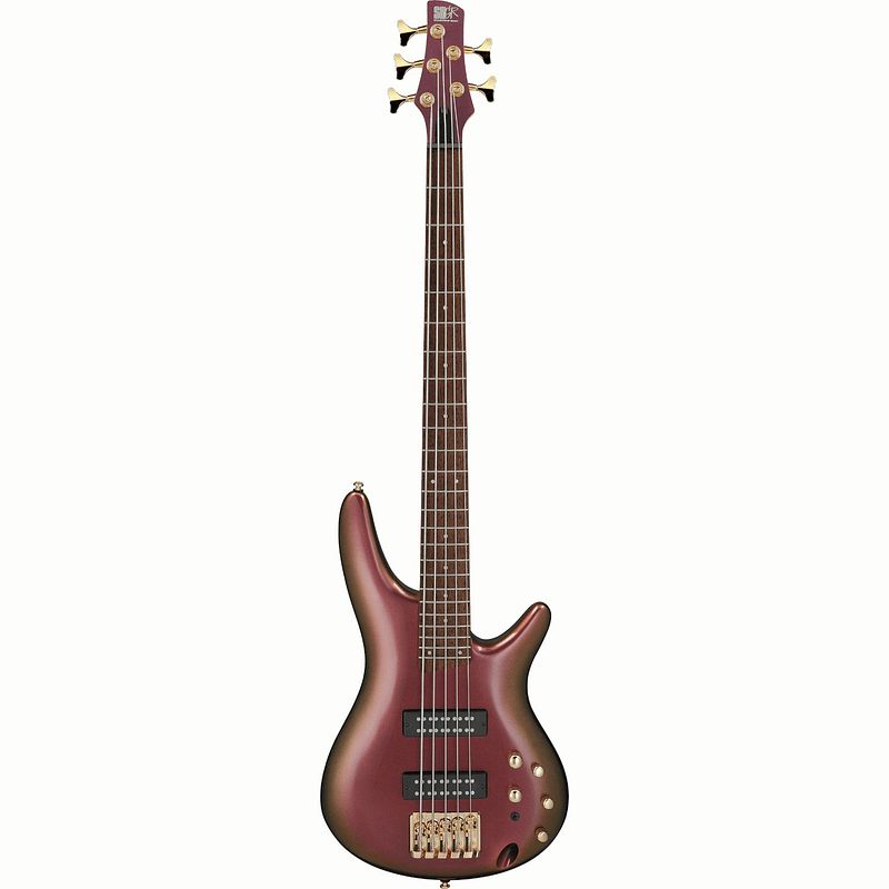 Foto van Ibanez sr305edx soundgear rose gold chameleon 5-snarige elektrische basgitaar