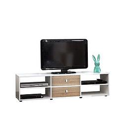 Foto van Symbiosis tv-meubel kviljo - wit/eikenkleur - 37,2x148,5x40 cm - leen bakker