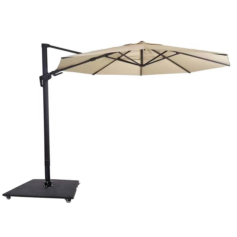 Foto van Zweefparasol virgoflex ecru ø350 cm - inclusief zware parasolvoet