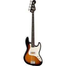 Foto van Fender gold foil jazz bass 2-tone sunburst eb limited edition elektrische basgitaar met deluxe gigbag