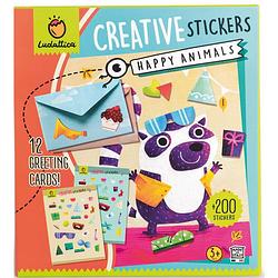 Foto van Ludattica stickers creative - happy animals junior 200 stuks