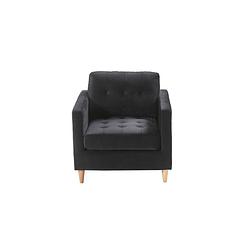 Foto van Marino fauteuil velours zwart.