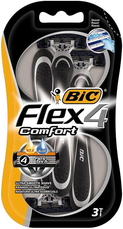 Foto van Bic flex 4 comfort wegwerpscheermes