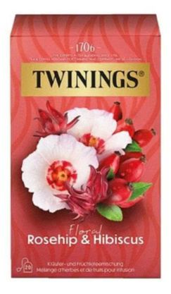 Foto van Twinings rosehip & hibiscus thee