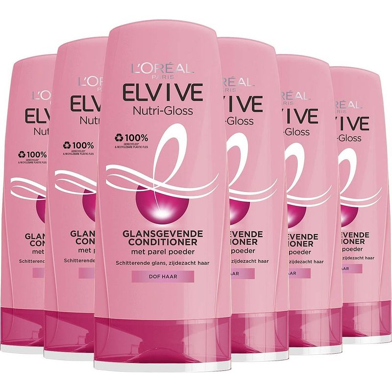 Foto van L'oréal paris elvive nutri gloss conditioner - 6x200 ml - voordeelverpakking