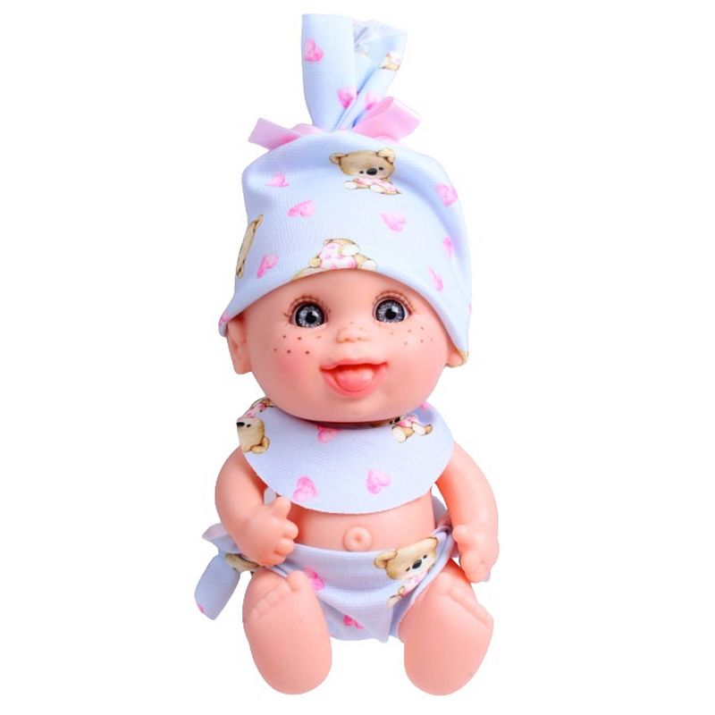 Foto van Berjuan babypop pecosetes meisjes 20 cm vinyl/textiel wit/roze