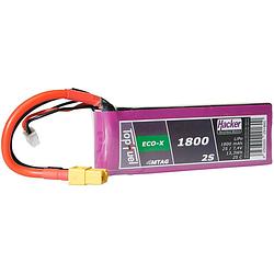 Foto van Hacker lipo accupack 7.4 v 1800 mah aantal cellen: 2 25 c softcase xt60