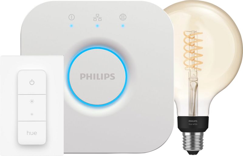 Foto van Philips hue filament white globe xl 2-pack startpakket