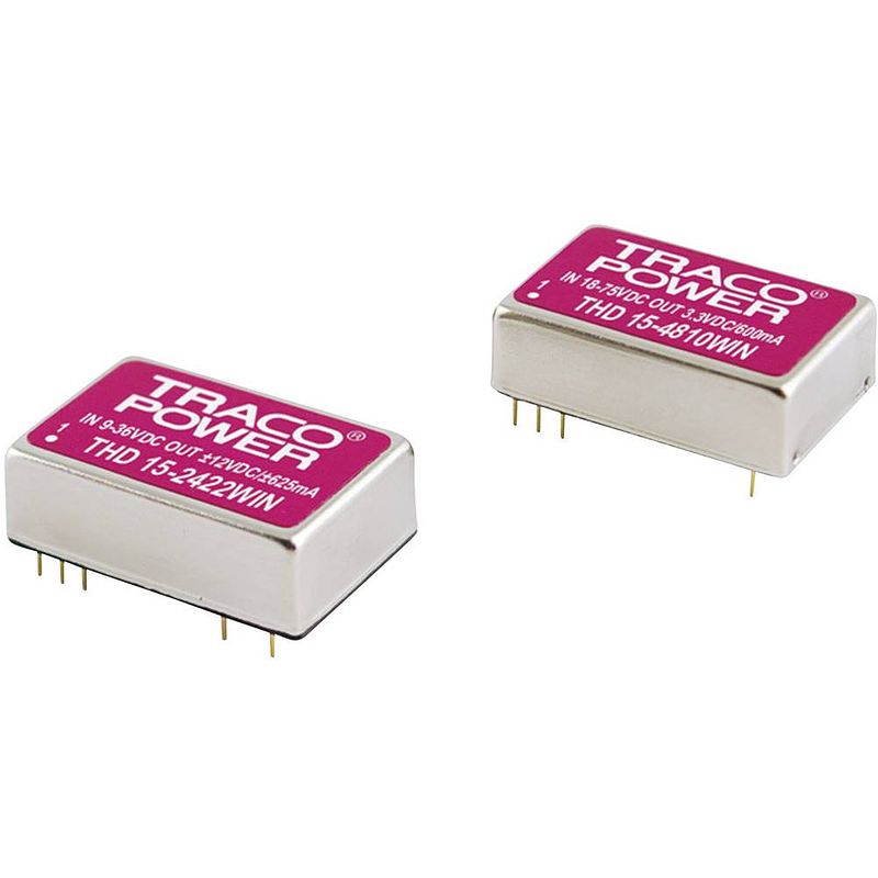 Foto van Tracopower thd 15-2423win dc/dc-converter, print 24 v/dc 15 v/dc, -15 v/dc 500 ma 15 w aantal uitgangen: 2 x