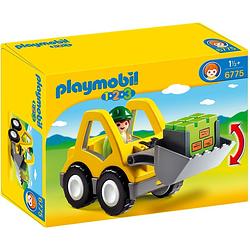 Foto van Playmobil 1.2.3 graafmachine met werkman 6775