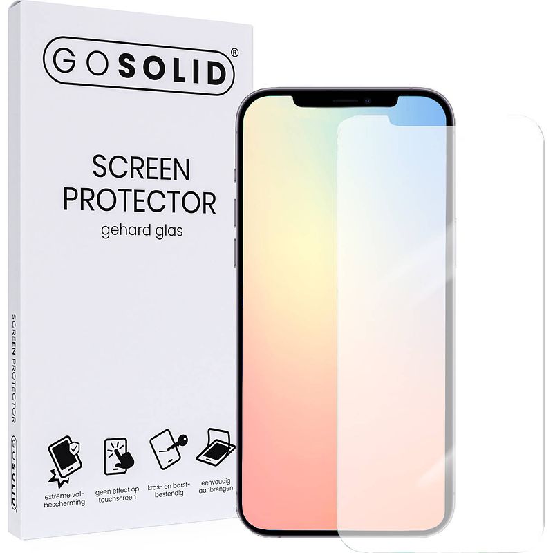 Foto van Go solid! apple iphone 12 screenprotector gehard glas